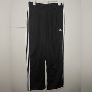 Adidas Striped Loose Fit Track Pants Black Large Men's